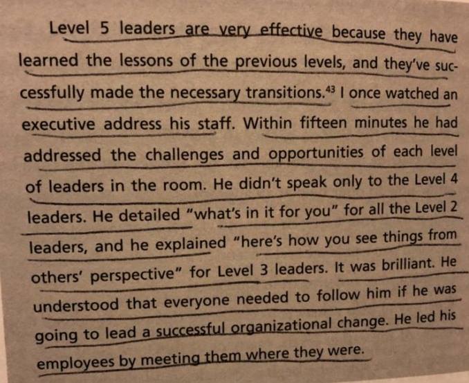 level 5 leaders meet people where they are