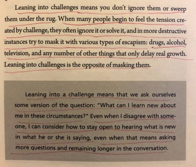 leaning into challenges develops maturity