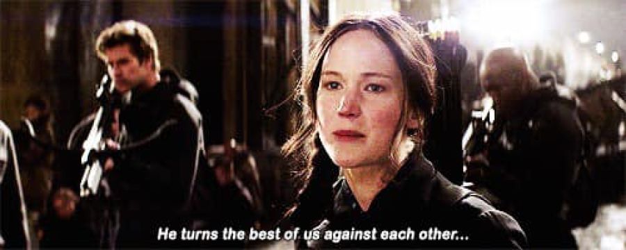 Katniss Everdeen: We all have one enemy, and that's Snow! He corrupts everyone and everything! He turns the best of us against each other. Stop killing for him!