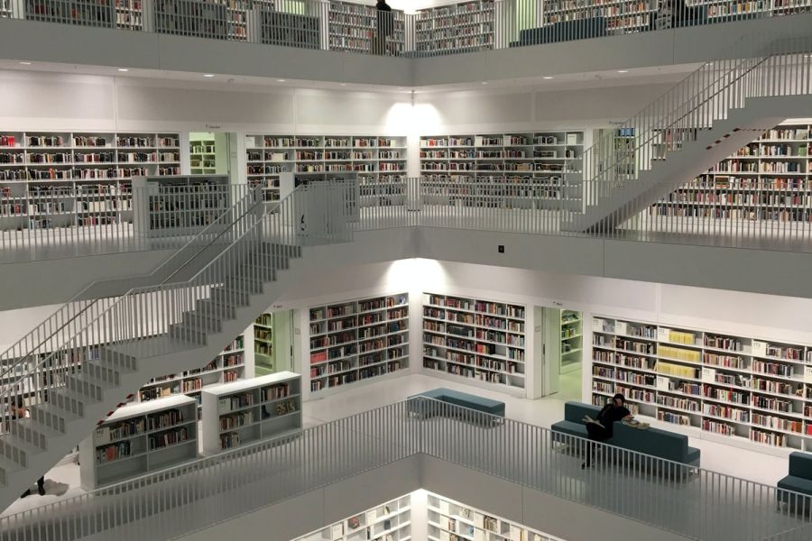 Stadtbibliothek, stuttgart mitte, stuttgart, baden württemberg, deutschland