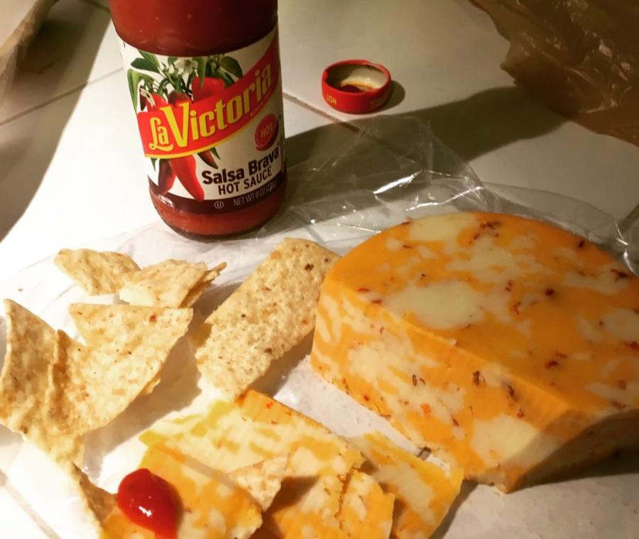 Colby Jack Cheese With Salsa Brava La Victoria