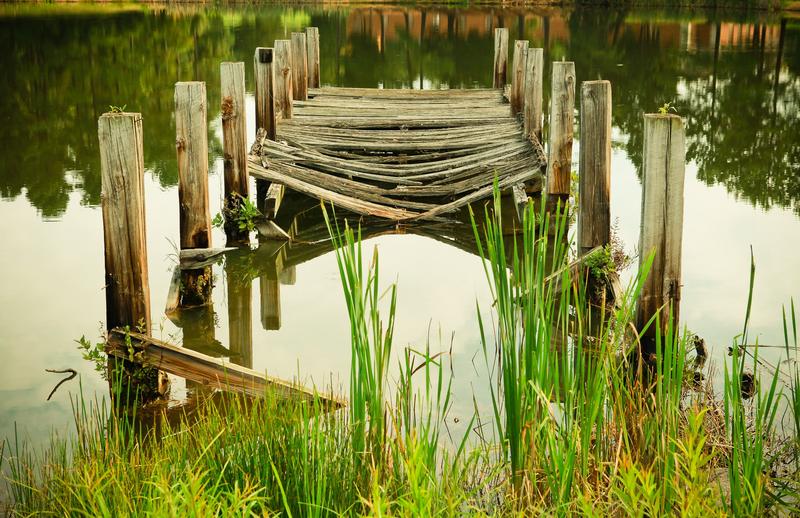 Broken Lake Dock - Bad Maintenance