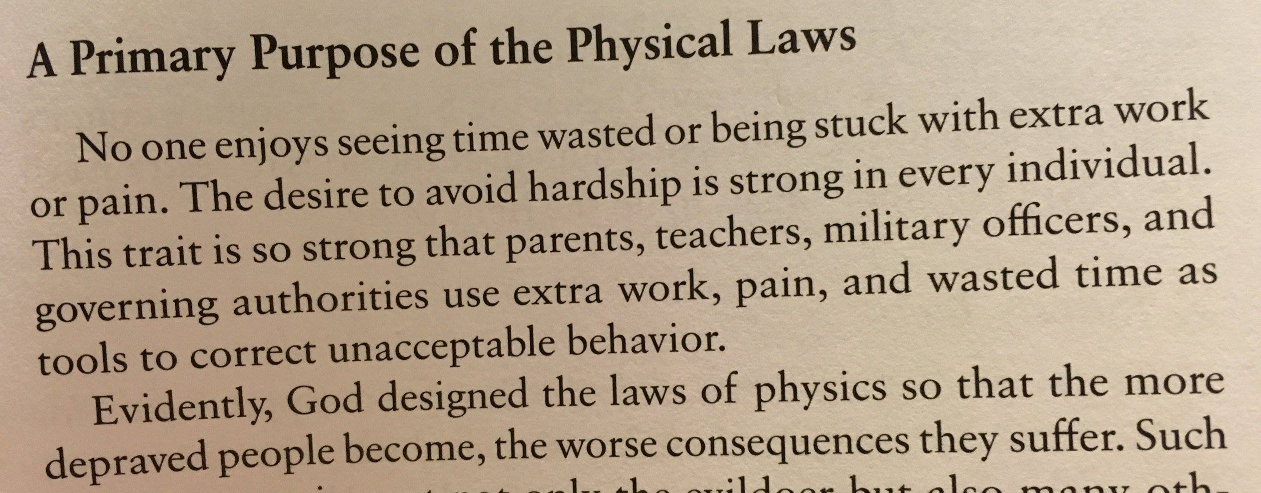 Book Blurb: Primary Purpose of the physical laws