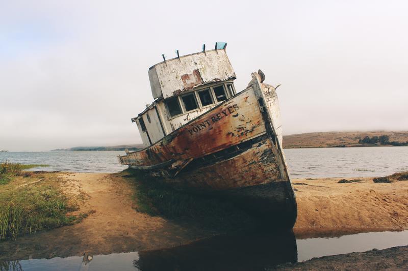 Beached Boat | Sandbar near water