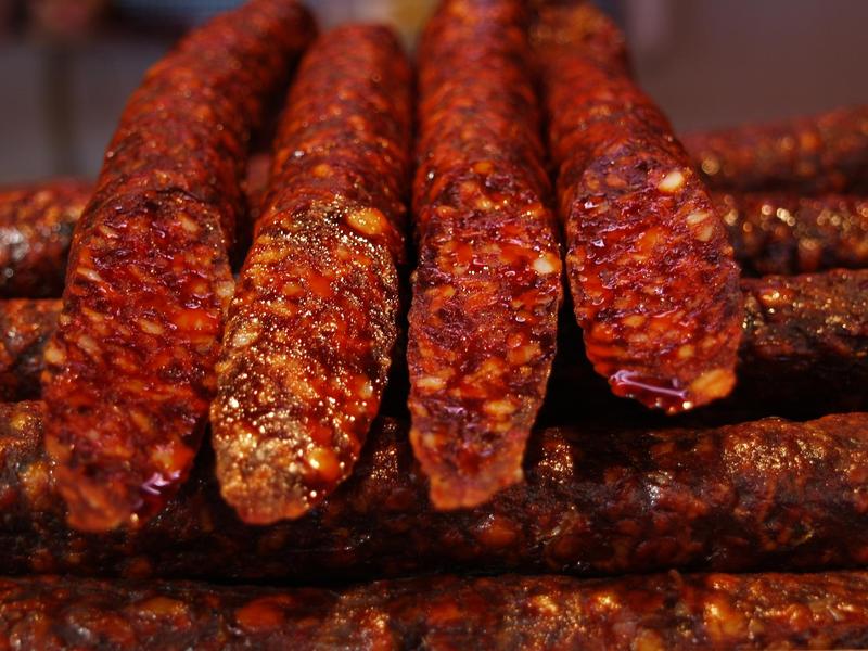 sausage stacked