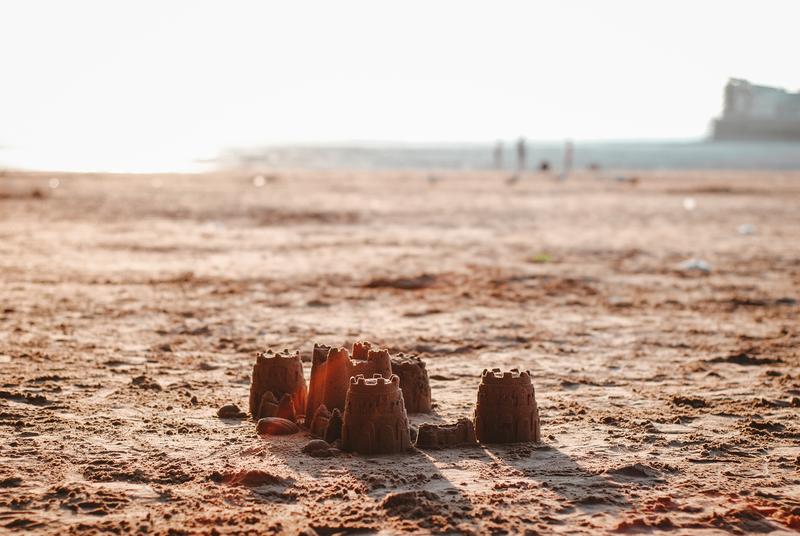 Beach sandcastle