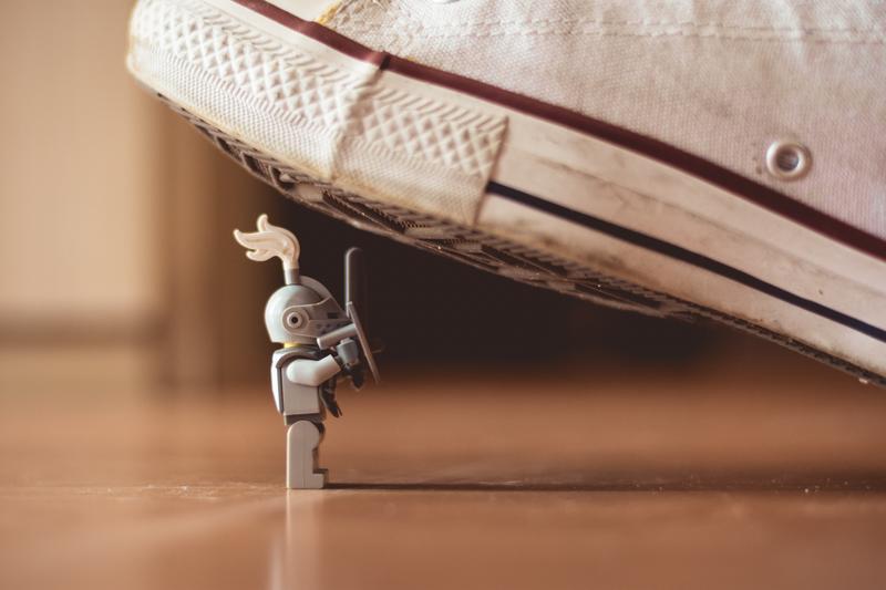 Lego Knight under foot