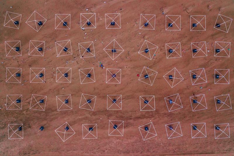 drone view of the ground