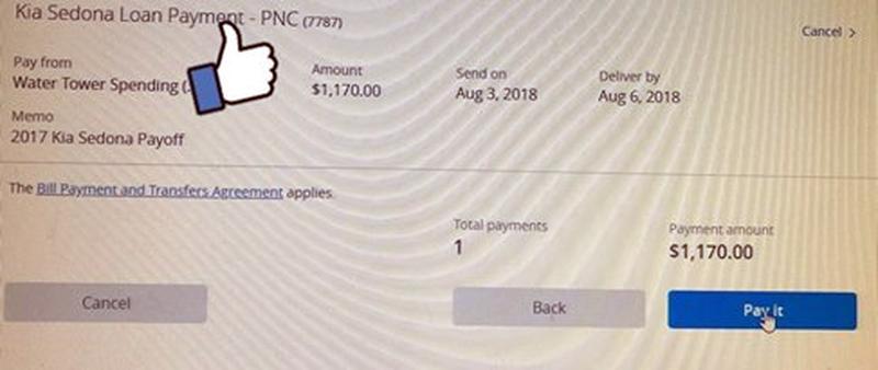 Last minivan payment