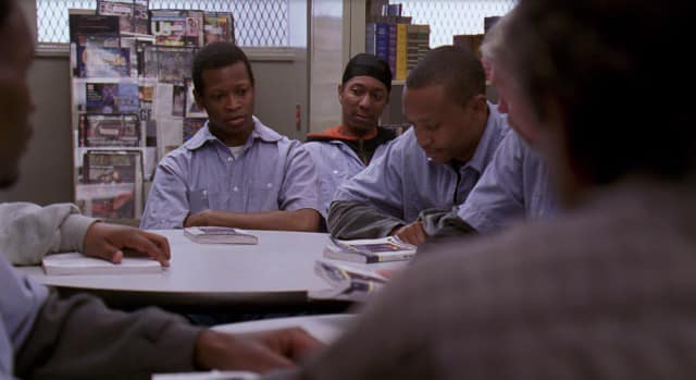 D'Angelo Barksdale : He's saying that the past is always with us, and where we come from, what we go through, how we go through it, all this shit matters. I mean, that's what I thought he meant.  Book Group Leader : Go ahead.  D'Angelo Barksdale : Like at the end of the book, you know, boats and tides and all. It's like you can change up, right, you can say you somebody new, you can give yourself a whole new story. But, what came first is who you really are and what happened before is what really happened. And it don't matter that some fool say he different cuz the only thing that make you different is what you really do, what you really go through. Like, ya know, like all them books in his library. He frontin with all them books, but if you pull one down off the shelf, ain't none of the pages ever been opened. He got all them books, and he ain't read near one of 'em. Gatsby, he was who he was, and he did what he did. And cuz he wasn't ready to get real with the story, that shit caught up to him. I think, anyway.  The Wire, Season 2