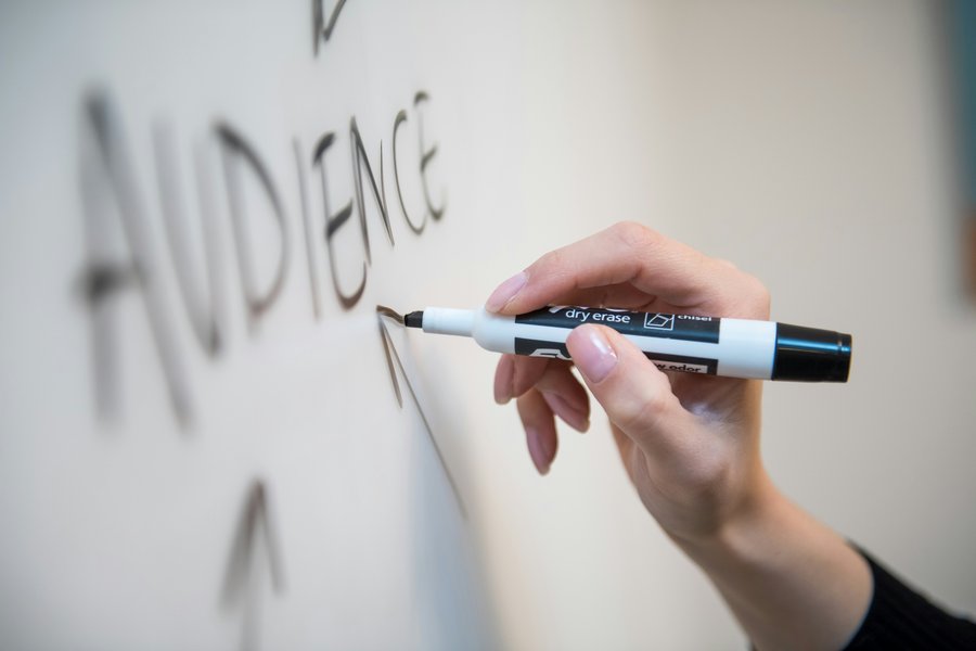 writing audience on white board