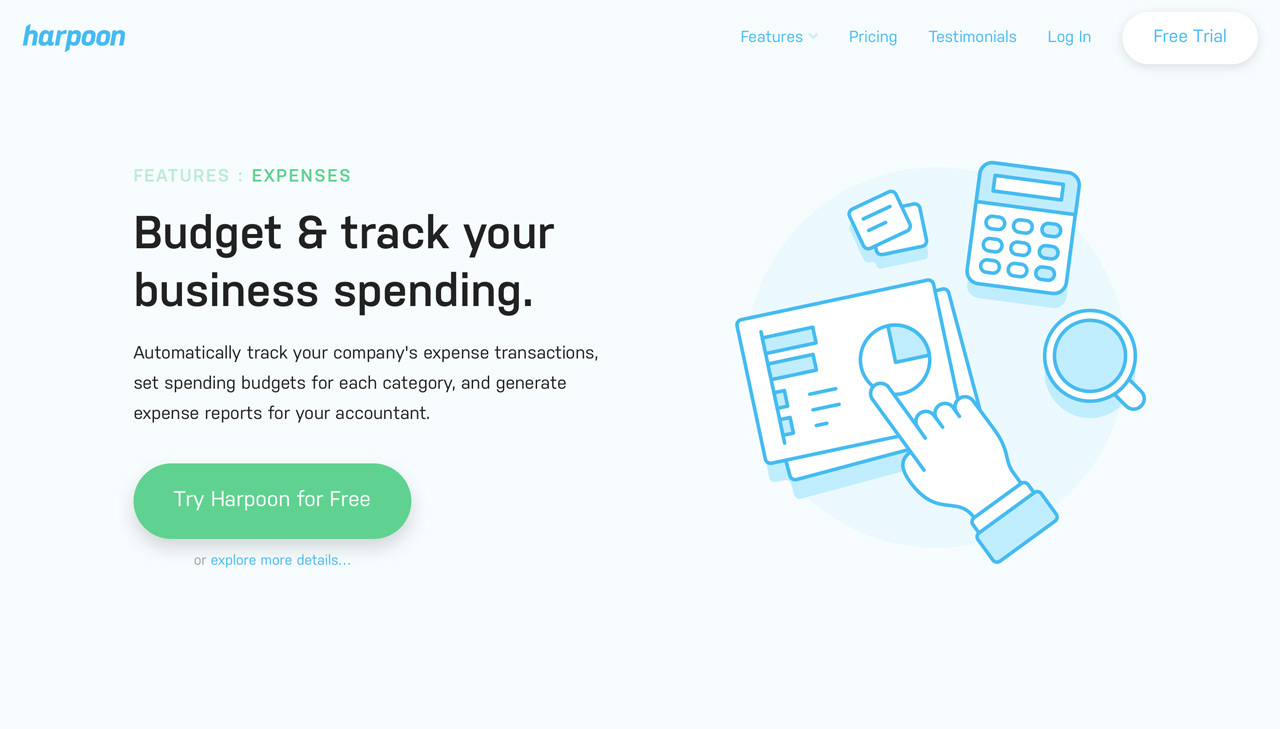 harpoon expense tracking