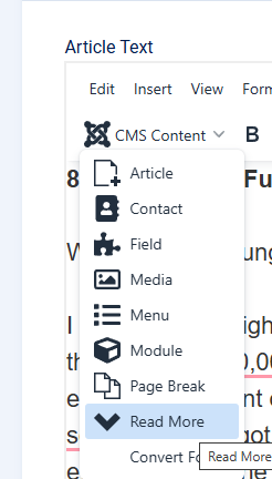 read more bar button