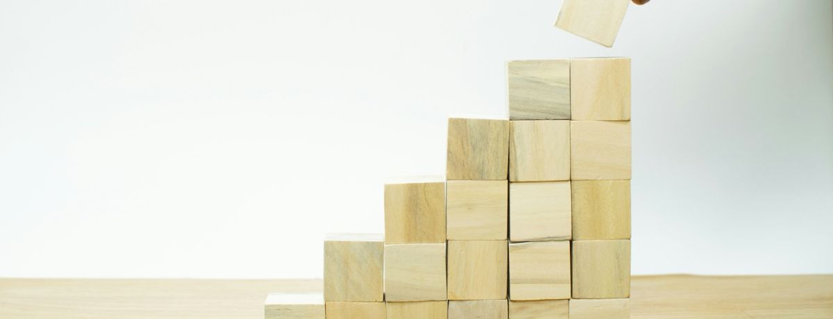 stacking wooden blocks