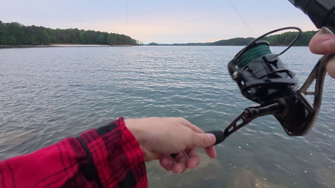 kastking megatron 5000 at lake lanier, saddle dike 3