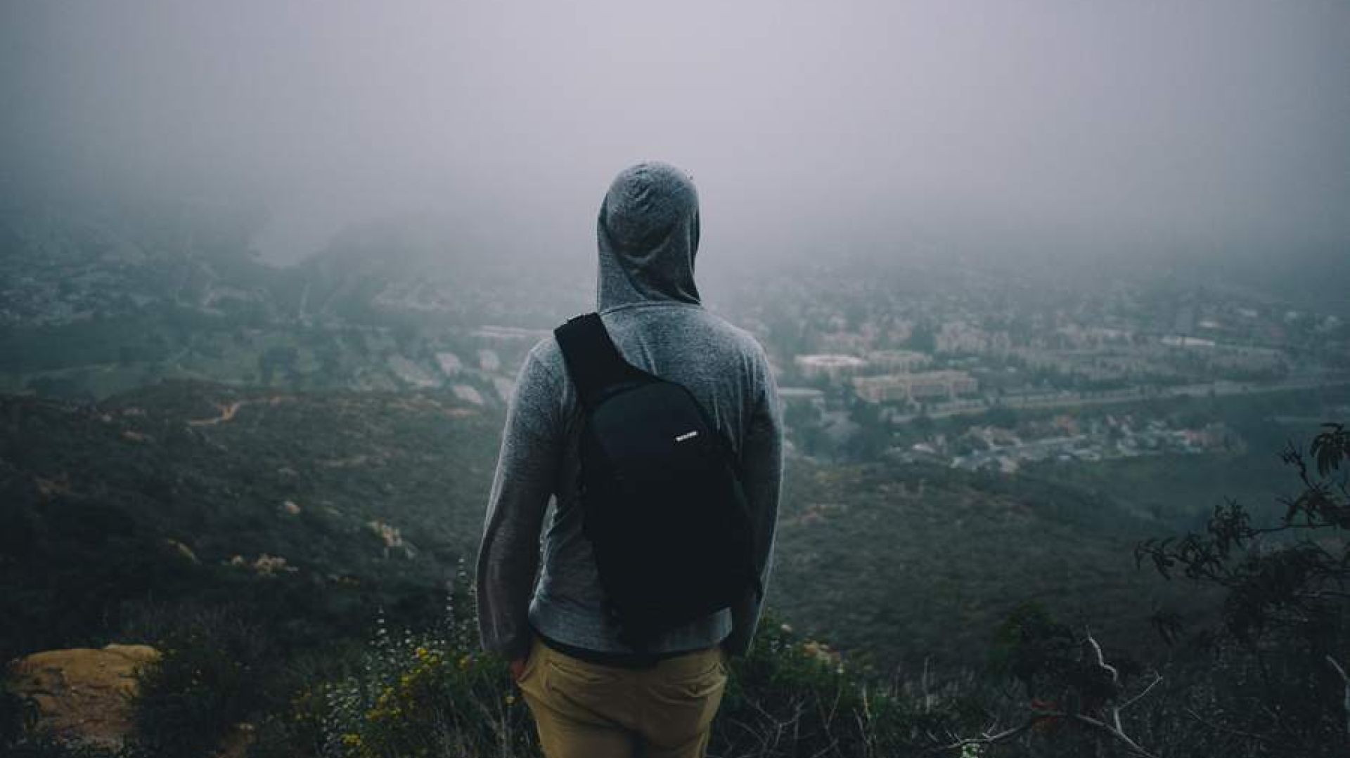 Man Looking Out Onto The Horizon