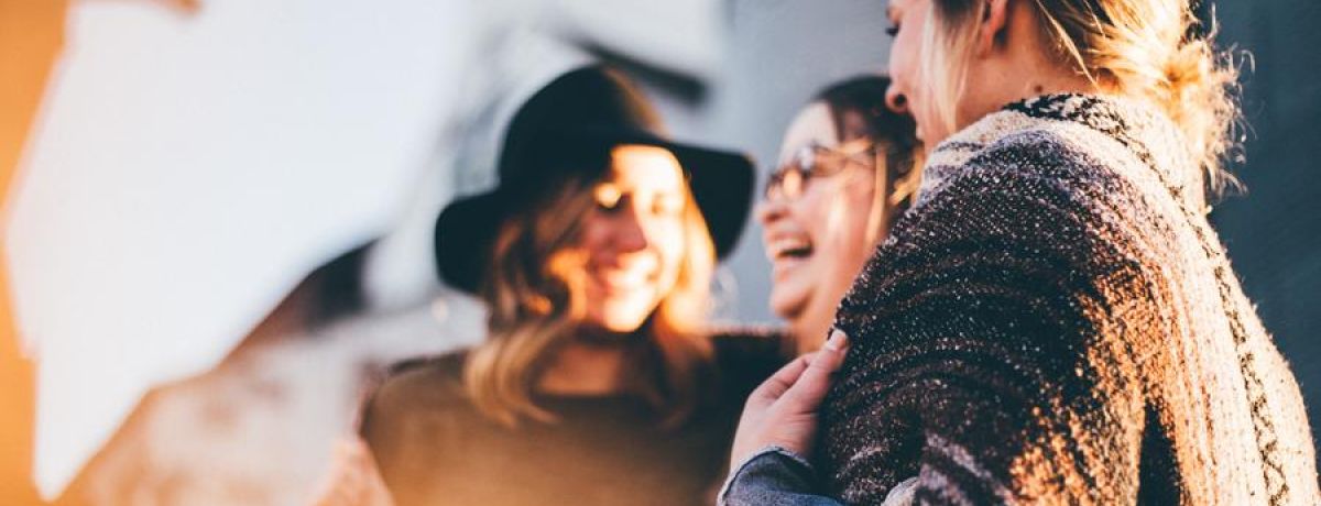 Women & Friends Talking & Greeting One Another