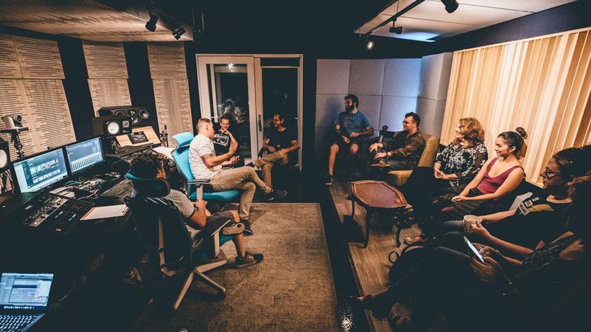 Nathan Dohse, inside music studio