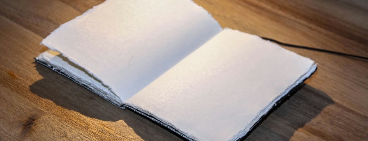 empty book on table, indoors