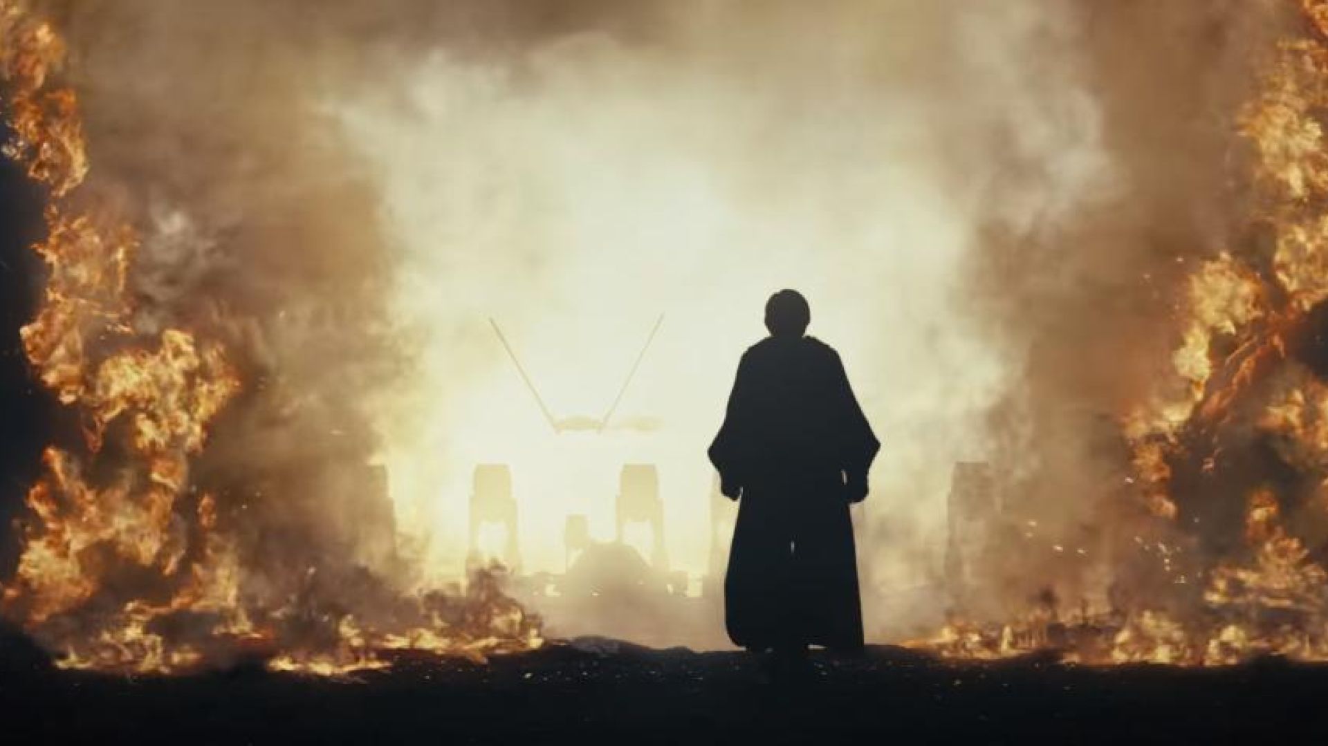 Luke Skywalker Confronting The First Order at the end of The Last Jedi