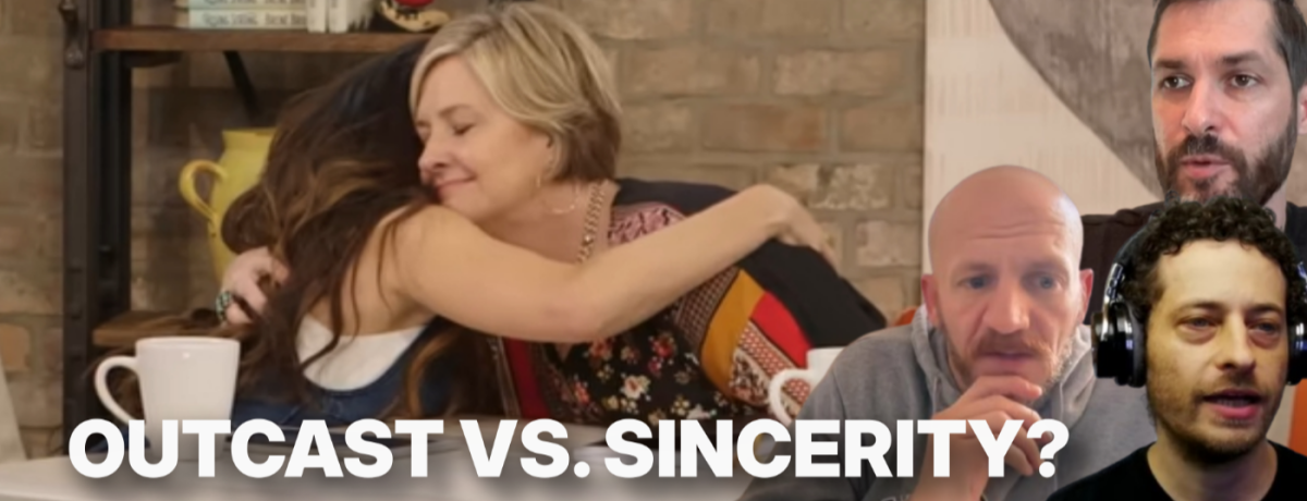 outcast vs sincerity commentary promo graphic