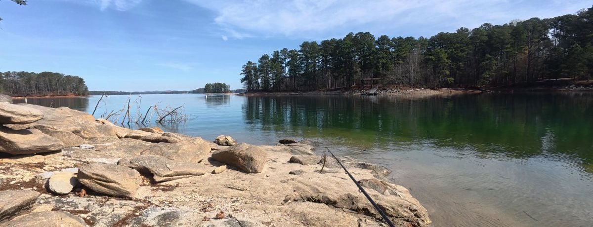 lake lanier, shore fishing