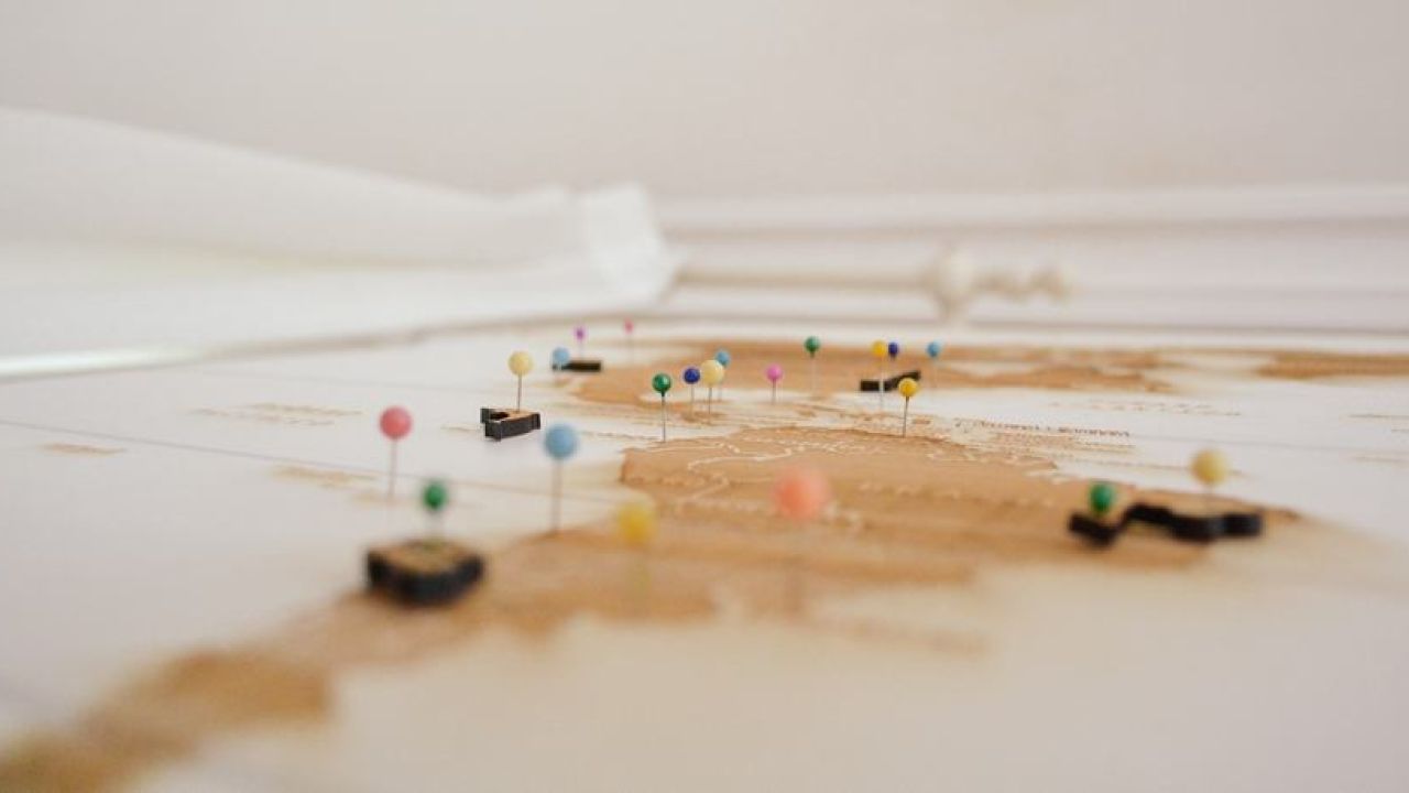 Business Map - South America With Pins