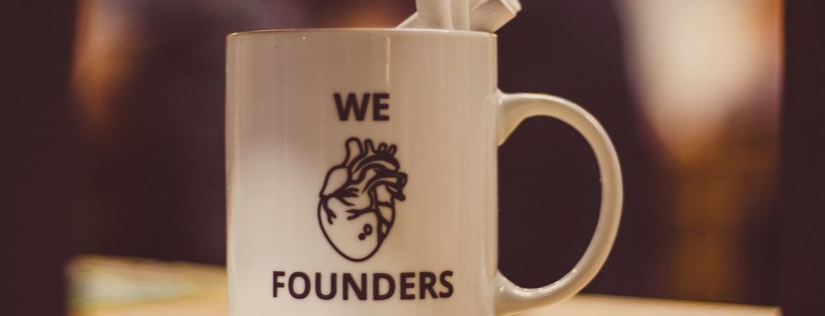we founders mug, indoors on table