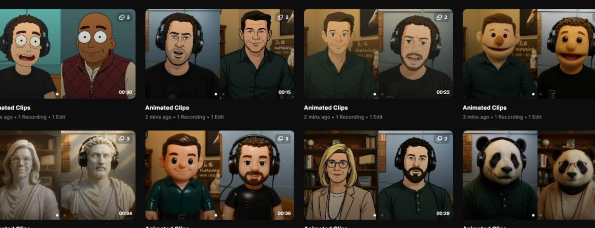 share life podcast clips in ai, animate clip by riverside