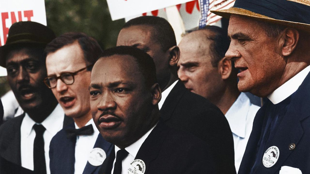 "[Civil Rights March on Washington, D.C. [Dr. Martin Luther King, Jr. and Mathew Ahmann in a crowd.], 8/28/1963"