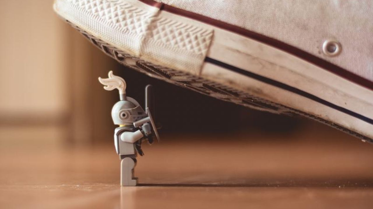 Lego Knight under foot