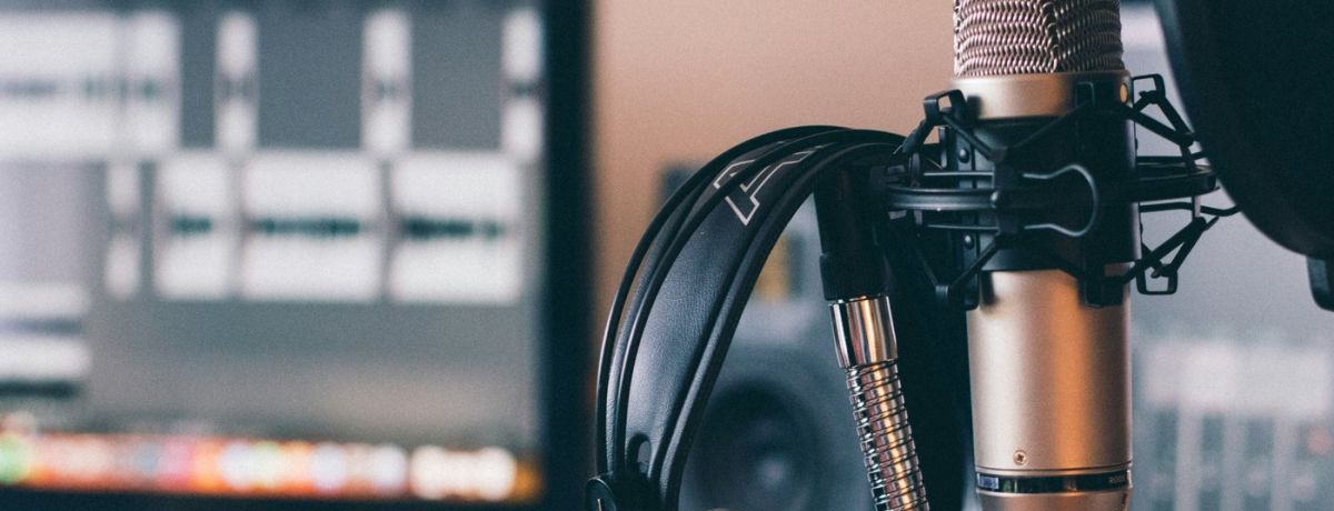 podcasting studio, indoors