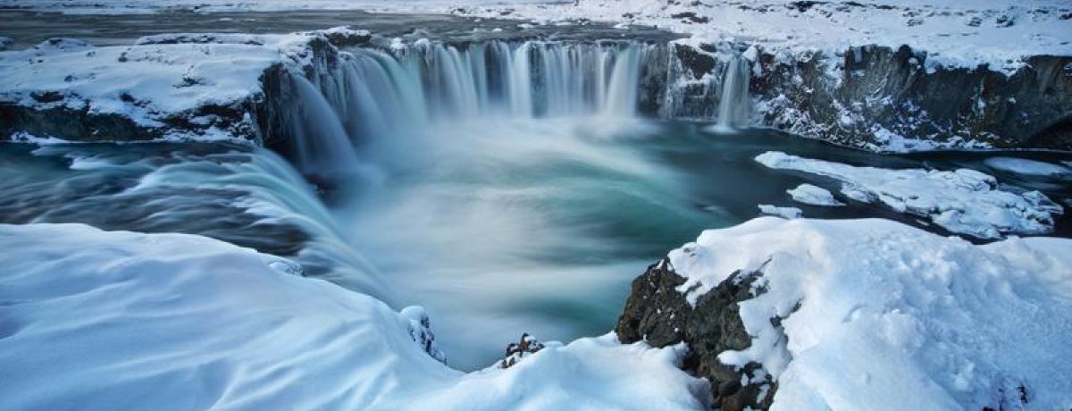 Wonderful Ice Water Falls