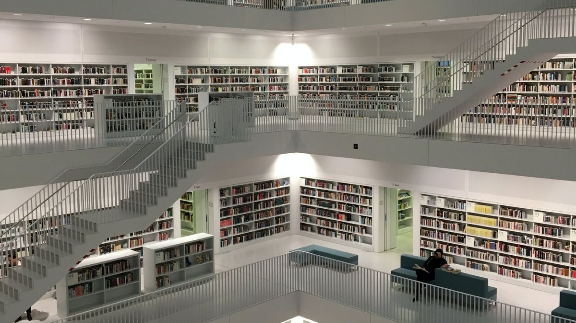 Stadtbibliothek, stuttgart mitte, stuttgart, baden württemberg, deutschland