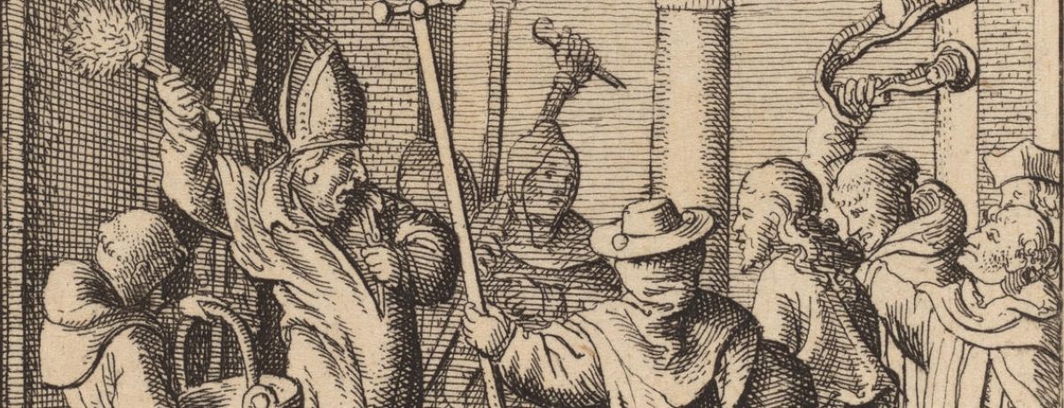Jesus before Caiaphas, Wenceslaus Hollar (artist) Bohemian, 1607 - 1677