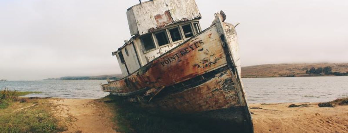 Beached Boat | Sandbar near water