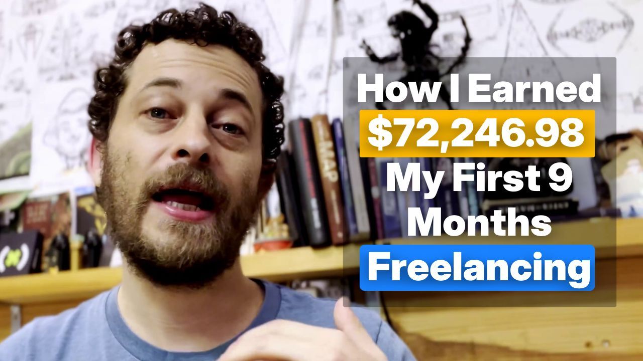 video thumb, how I earned 70k first year freelancing