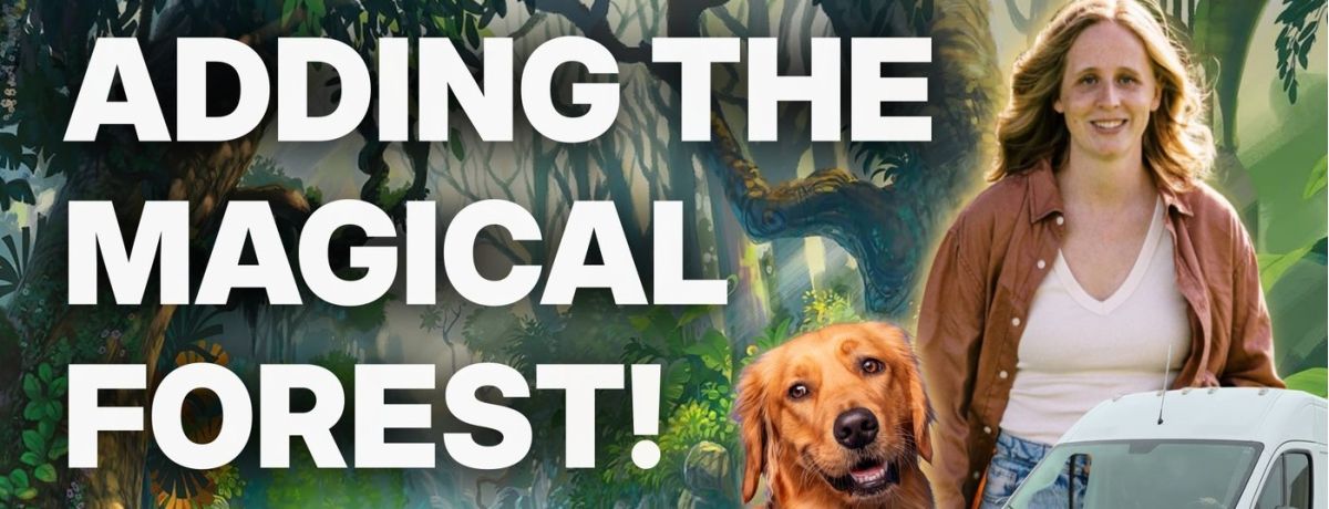 adding magical forest wallpaper to cargo van