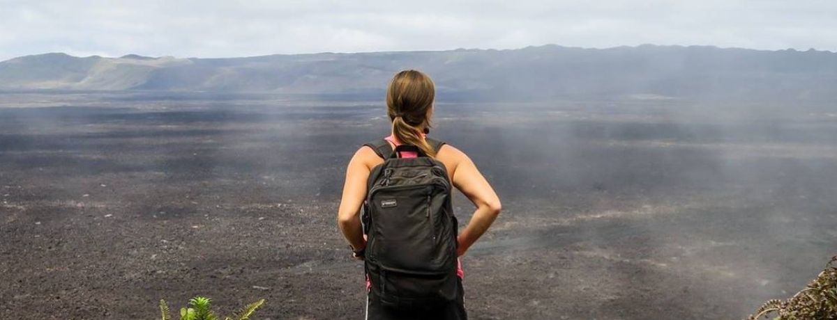 Maria Joyner looking out onto the horizon