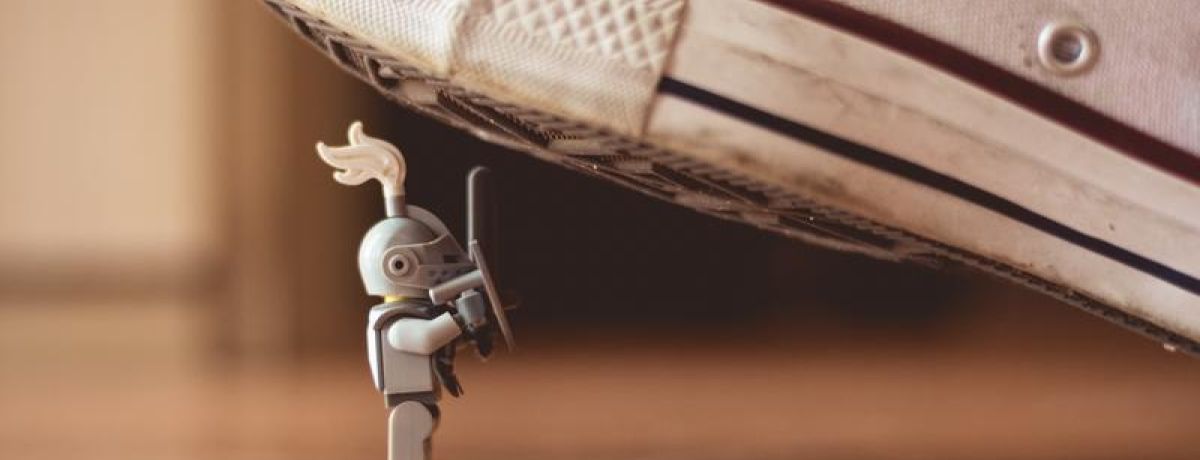 Lego Knight under foot