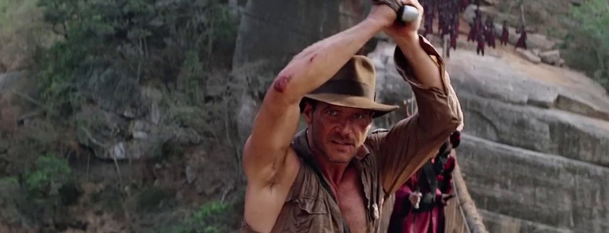 indiana jones, sword, bridge, temple of doom