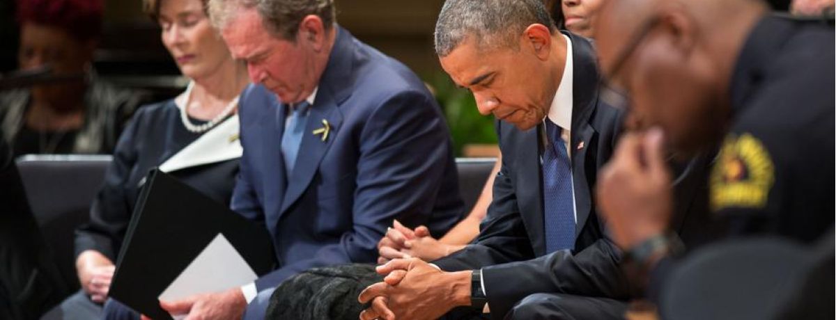 George & Laura Bush | Barrack & Michelle Obama