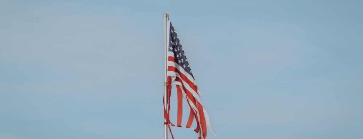 Damaged American Flag