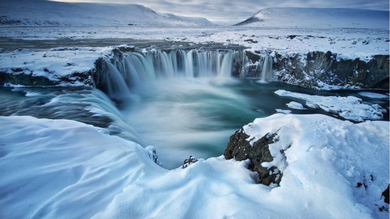 Wonderful Ice Water Falls
