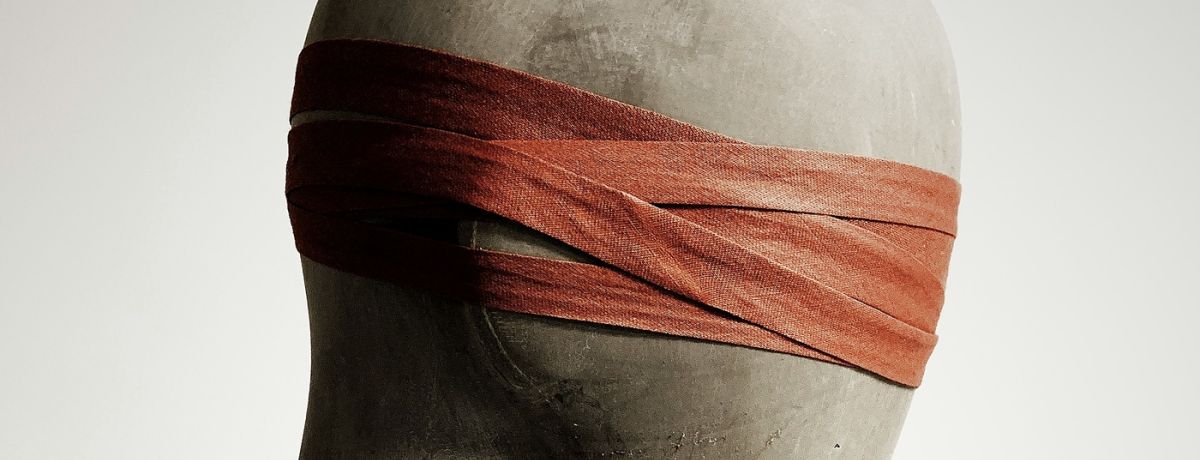 blind folded mannequin