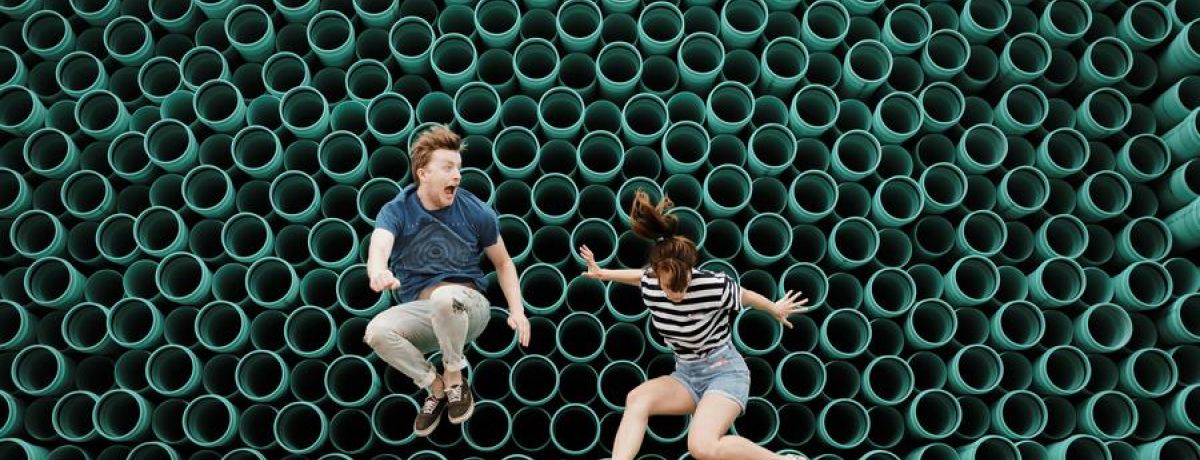 Having Fun Together Jumping