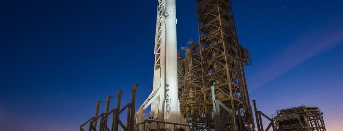 rocket preparing to launch into space