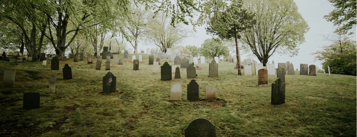 a graveyard