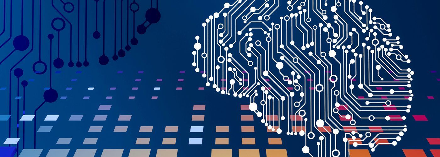 ai graphic symbol, brain, grids