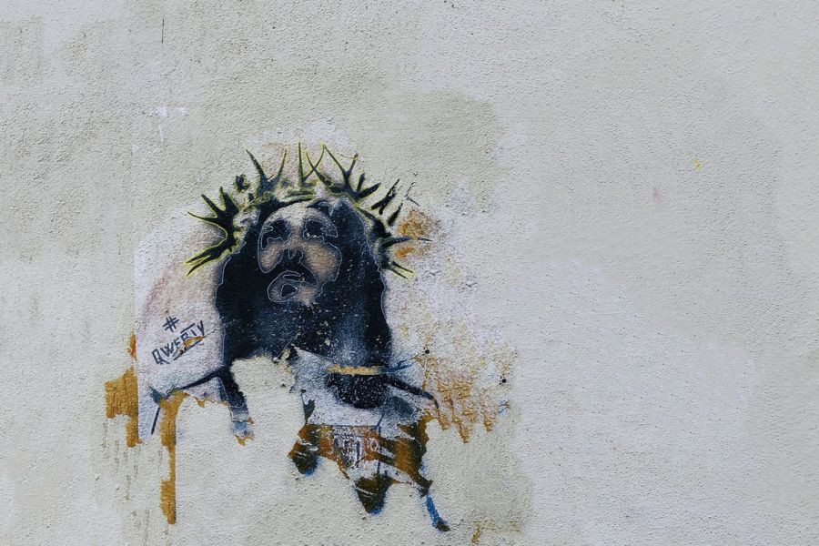 jesus painting crown of thorns